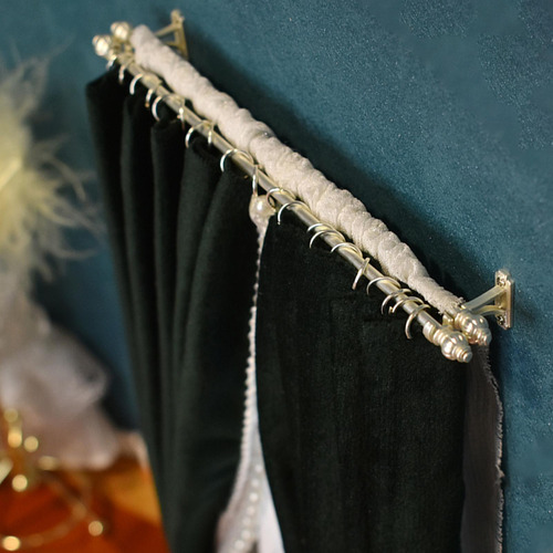 Barras Pequeñas Para Cortinas Con Forma De Casa De Muñecas,