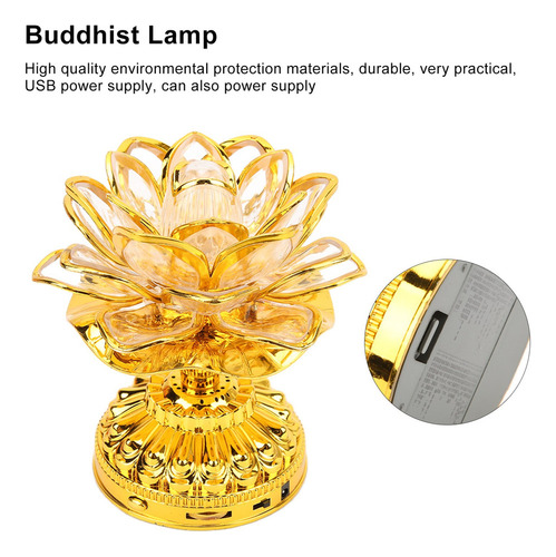 Lámpara Led De Suministros Budistas, Colorida, Protección Am