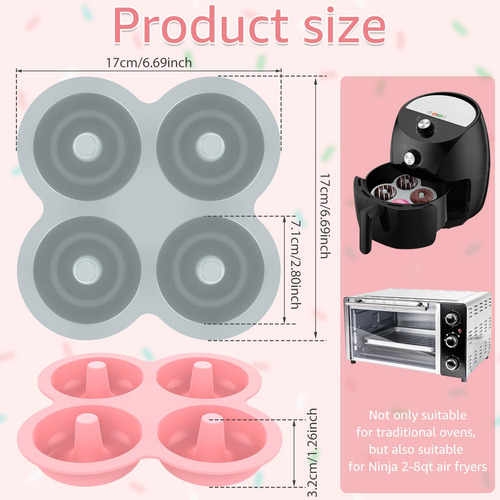 Molde Para Donas De Silicona Paquete De 4 Molde