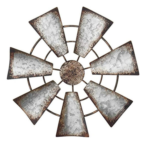 Mkono 11.5  Small Farmhouse Windmill Wall Decor Rustic Iron 