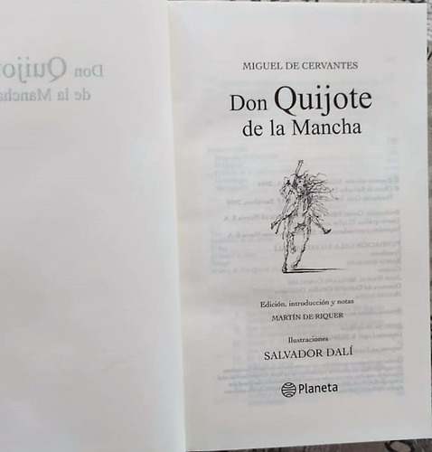 Don Quijote De La Mancha (ilustrado Salvador Dalí) -planeta (Usado)