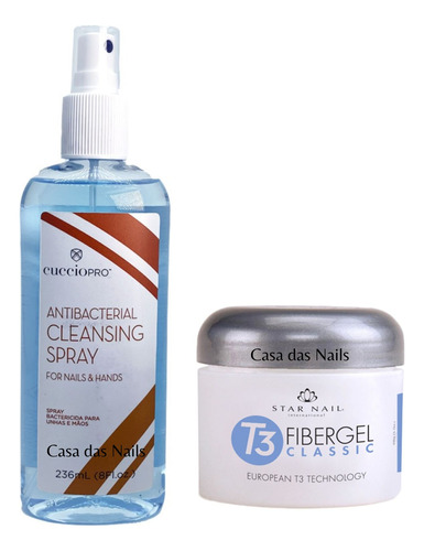 Gel Acrygel Ou T3 Fibergel 28g Cleansing Sany Spray 236ml