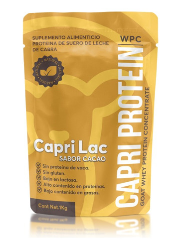 Proteina Wpc Goat Whey Concentrate Cacao Orgánico Cleanlabel