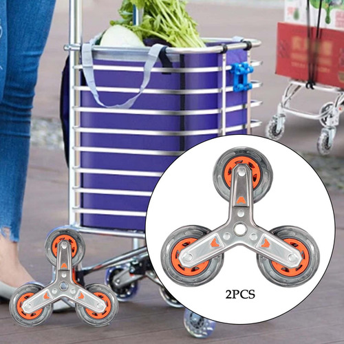 2x Rodas De Escalada De Escada Rodas De Carrinho De Compras,