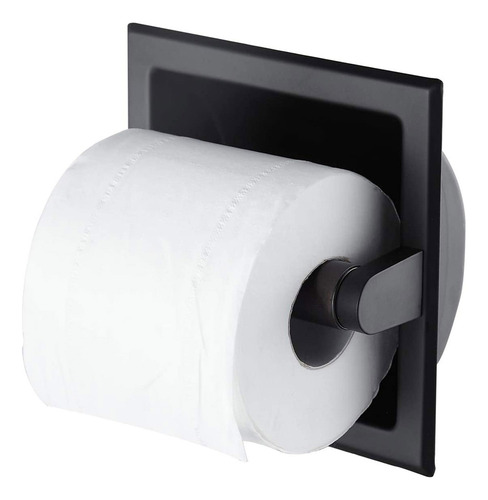 Lj Soporte De Papel Higiénico Integrado Negro