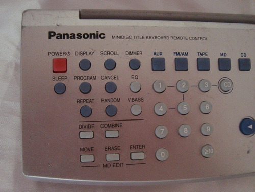 Minidisc Panasonic Control Remoto Teclado (Usado)