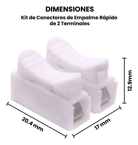 Kit De Conectores De Empalme Rápido De 2 Terminales 26 Pcs