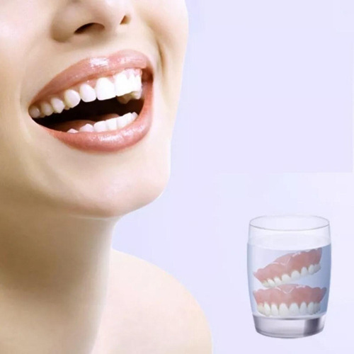 2024 2 Juegos De Dentaduras Postizas De Silicona Simuladas