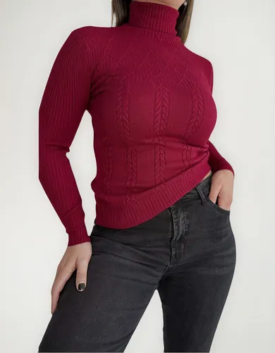 Polera Básica De Dama Con Lycra Bordó S-m