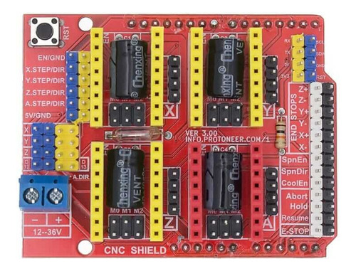 Kit De Tarjeta Cnc Shield V3 + 4 Drivers A4988 Con Disipador