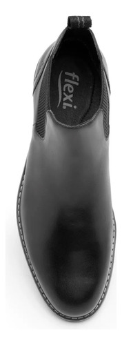 Botin Hombre Chelsea Piel Flexi Cómodos Negro 25-29 404604