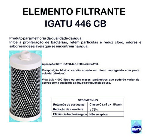 Imagem 3 de 5 de Refil Vela Elemento Filtrante Do Filtro 446