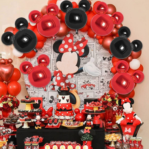 Globos Fiesta Mickey Mouse Disney Cumpleaños Cabeza Mickey E