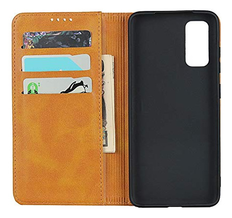 Funda Para Galaxy S20 S20 5g Claro Cafe Cowhide Leather
