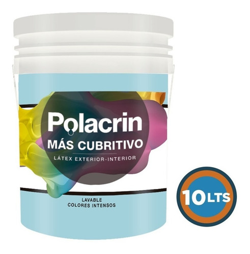 Imagen 3 de 10 de Pintura Premium Polacrin 10 Lts Latex Cubritiva Interior Ext