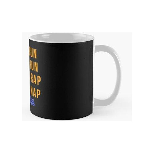 Taza Messy Bun Coffee Run Gangsta Rap Necesito Una Siesta Mo