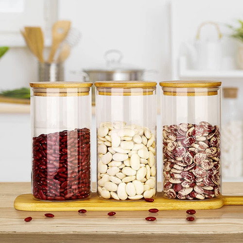 Paquete De 3 Tarros De Vidrio Para Alimentos De 1500 Ml Con