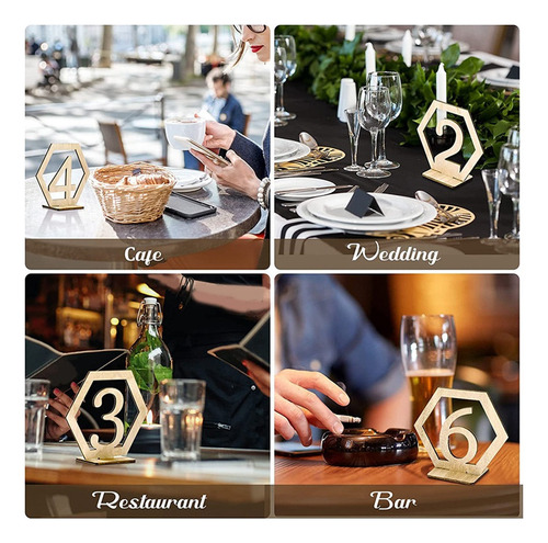Letrero De Madera Con Número De Mesa De Madera Para Bodas De