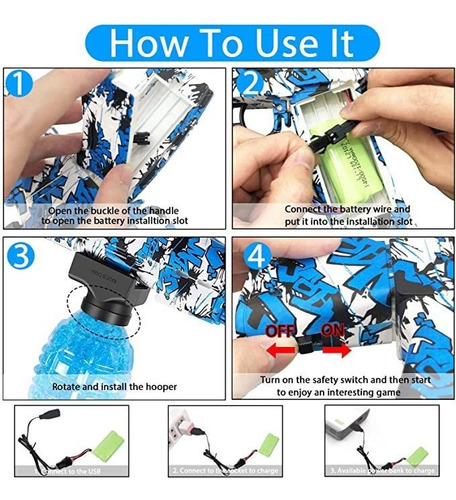 Novo Blaster De Bola De Gel Elétrico, Pistola De Blaster De