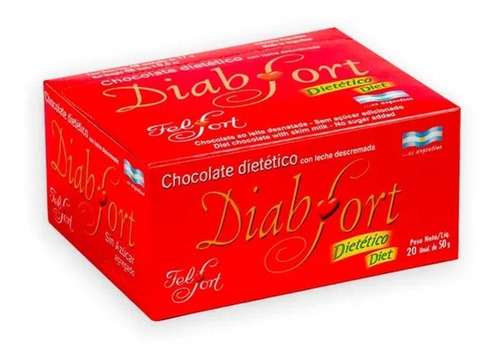 Chocolate Diabfort Dietetico 50g -promo 20un- La Golosineria