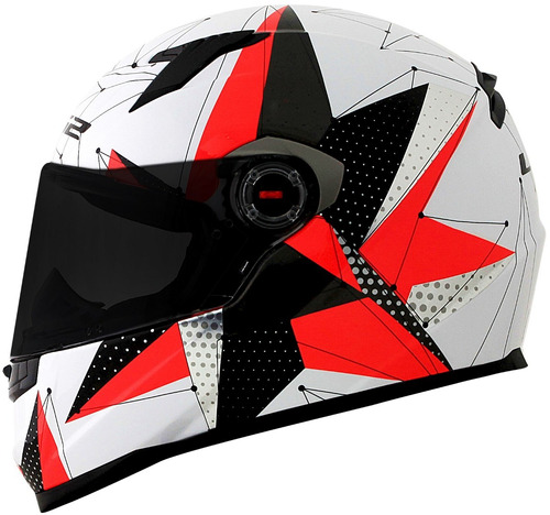 Capacete Ls2 Ff358 Brilliant Preto Fosco Cinza - Branco Pink