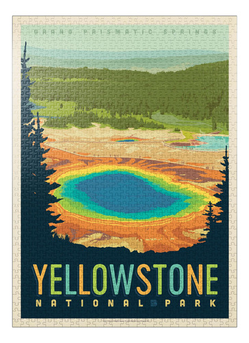 Yellowstone National Park: Grand Prismatic Springs, Póster.