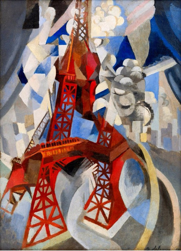 Poster 60x85cm Obra Torre Eiffel Vermelha - Pra Decorar Sala