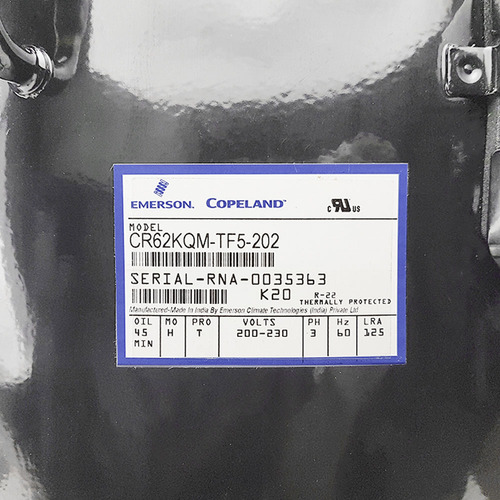 Compressor 5hp Copeland Cr62kqm Tf5 Média R22 220v Trifásico