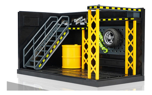 Caja Expositora Garaje For Maquetas De Motos Con Luces 2pcs