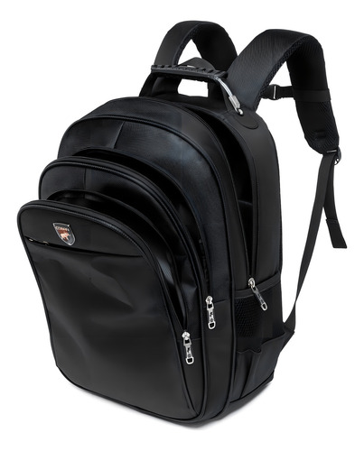 Mochila Notebook Executiva Masculina Reforçada Cor Preto Desenho Do Tecido Lisa