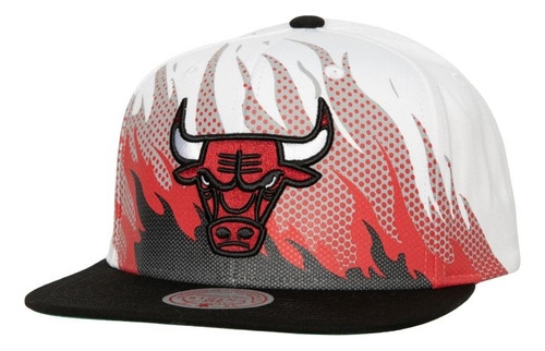 Gorra Mitchell & Ness Chicago Bulls - White - Red