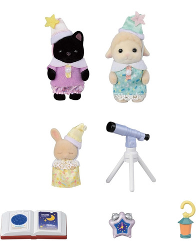 Calico Critters Nursery Friends - Trío De Fiesta De Pijamas
