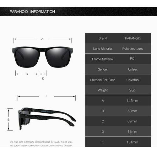 Lentes De Sol Polarizados Marca Paranoid Unisex Porlamar 09