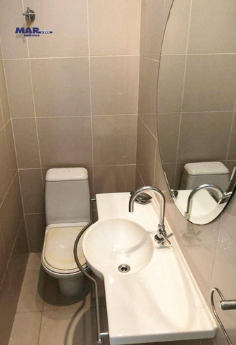 Imagem 8 de 18 de Apartamento À Venda No Guarujá, Na Praia De Pitangueiras, 160 Metros De Área Útil, Sacada, 02 Vagas De Garagem E Lazer. - Ap11175