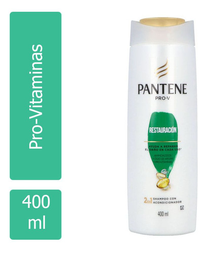 Pantene Pro-v Shampoo Restauración 2 En 1 Botella Con 400ml