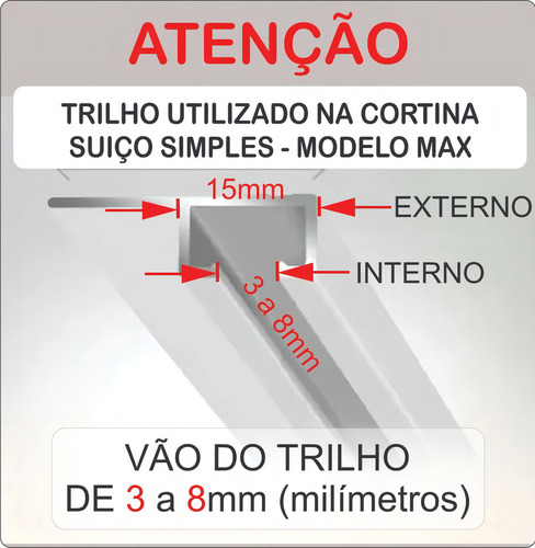 Cortina Gaze De Linho 7m X 2,80 - Para Trilho Suíço Max Cor Off-white