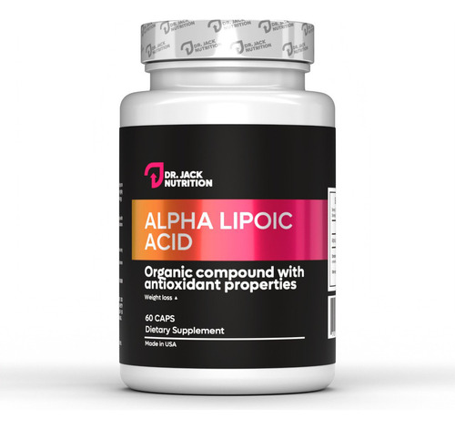 Ácido Alfa Lipoico 600 Mg - Antioxidante 60 Cápsulas | Dr Jack Nutrition