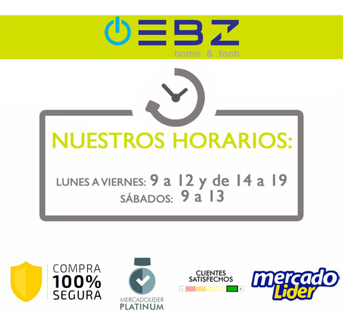 Imagen 4 de 4 de Campanas Extractoras Inox 60cm Luz Led Filtro Lavabl Ebz