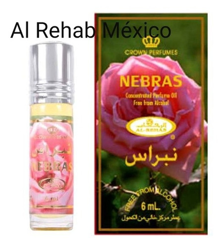 Nebras Perfume Árabe Al Rehab 6ml Floral, Cítrico Fresco
