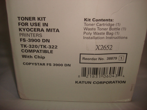 Toner Katun Mita 36706 Kyocera Tk 320 Tk 322 Fs3900