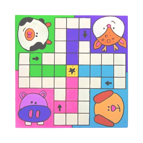 Juego De Mesa Ludo De Animales Para Niños Niñas En Madera