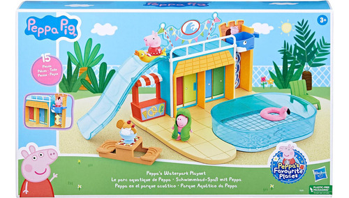 Set 15 Pzs Parque Acuático Peppa Pig P/ Niños +3 Hasbro. 