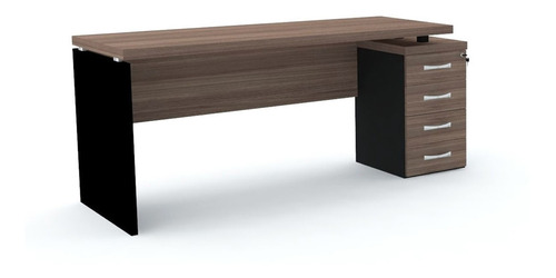 Mesa P/ Escritório 4 Gavetas Pandin Pe40 - Walnut