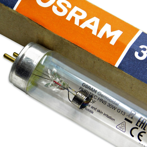 Tubo Desinfeccion Esterlizacion Uv 30w 90 Cms G30t8/of Osram