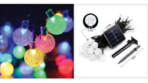 Guirnalda De Luces Multicolores Led Solares Exteriores De 5m Luces 10V/127V
