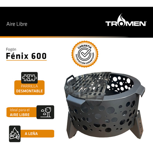 Tromen Fogon Fénix 600 Fogonero Portatil Brasero