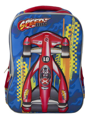 Mochila De Costas Menino Speed Boy Vozz Azul 3d M2192