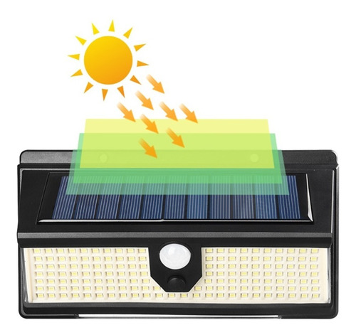 Reflector Recargable Solar 190 Leds Con Sensor De Movimiento
