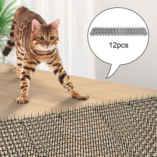 12 Alfombrillas Disuasorias Para Gatos Con Pinchos, Tira