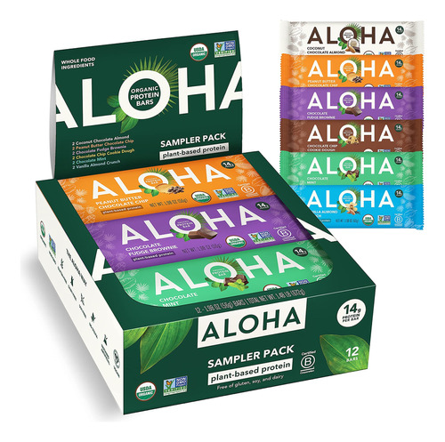 Aloha Barras De Proteinas Organicas A Base De Plantas, Paque